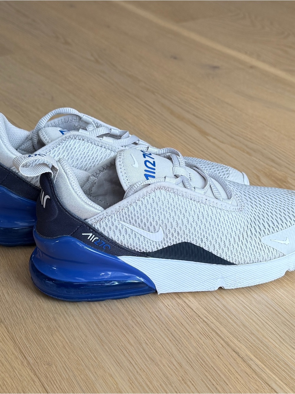 Nike Kids' Air Max 270 Grey and Blue Sneakers